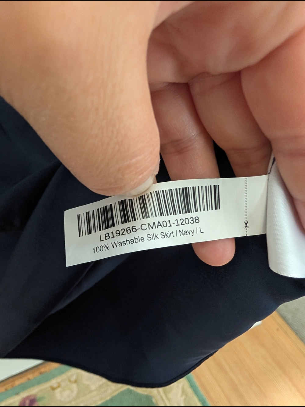 Quince 100% Silk Navy Midi Slip Skirt - Picture 5 of 5
